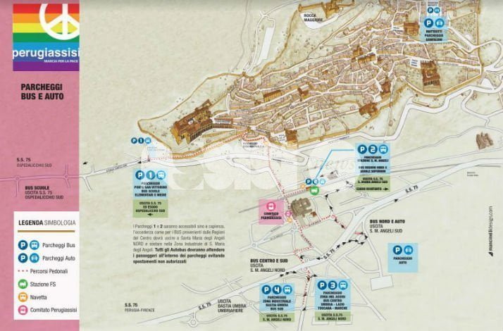 Modifiche al traffico di Assisi in occasione della Marcia della Pace 2016