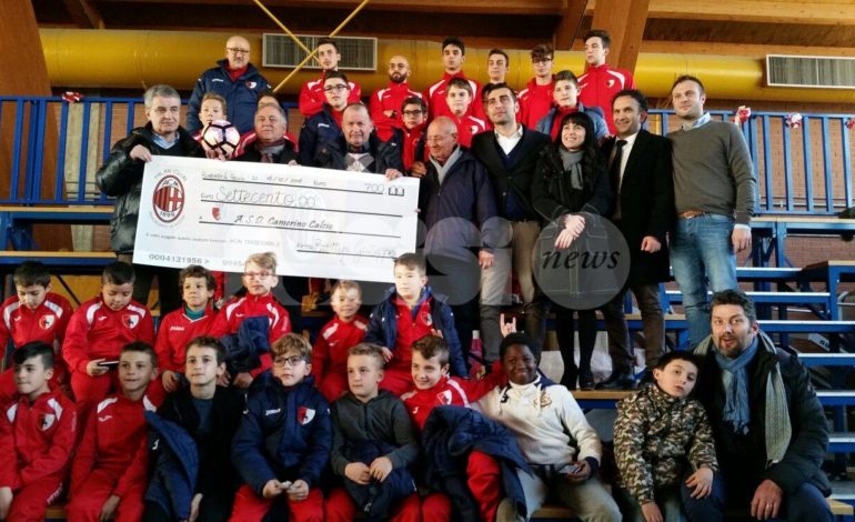 Milan Club Rivotorto raccoglie 700 euro per settore giovanile Camerino calcio