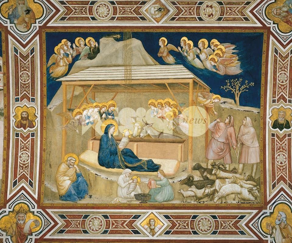 Papa Francesco sceglie la Natività di Giotto per gli auguri natalizi