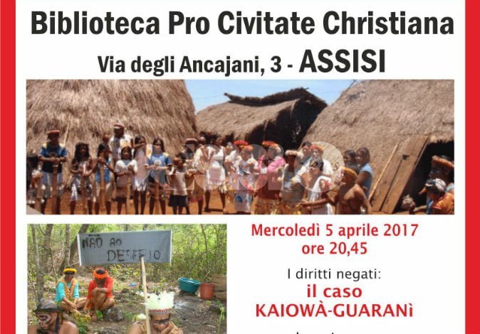 Incontro ad Assisi con il cacique degli Indios Guarani-Kaiowá Ladio Veron