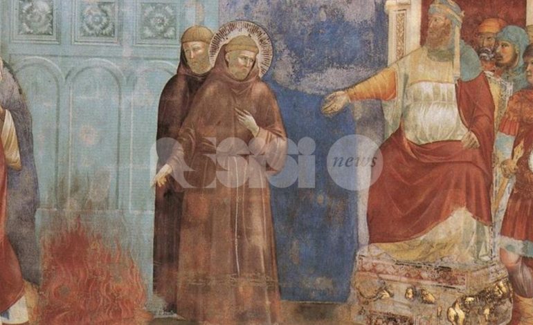 Un terzo diavolo negli affreschi a San Francesco, nell’incontro col Sultano