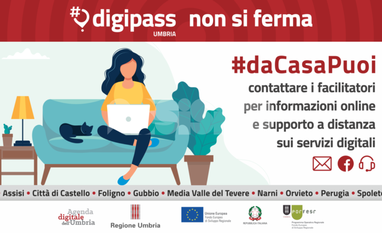 #dacasapuoi, i DigiPASS della Regione Umbria rimangono vicini agli utenti