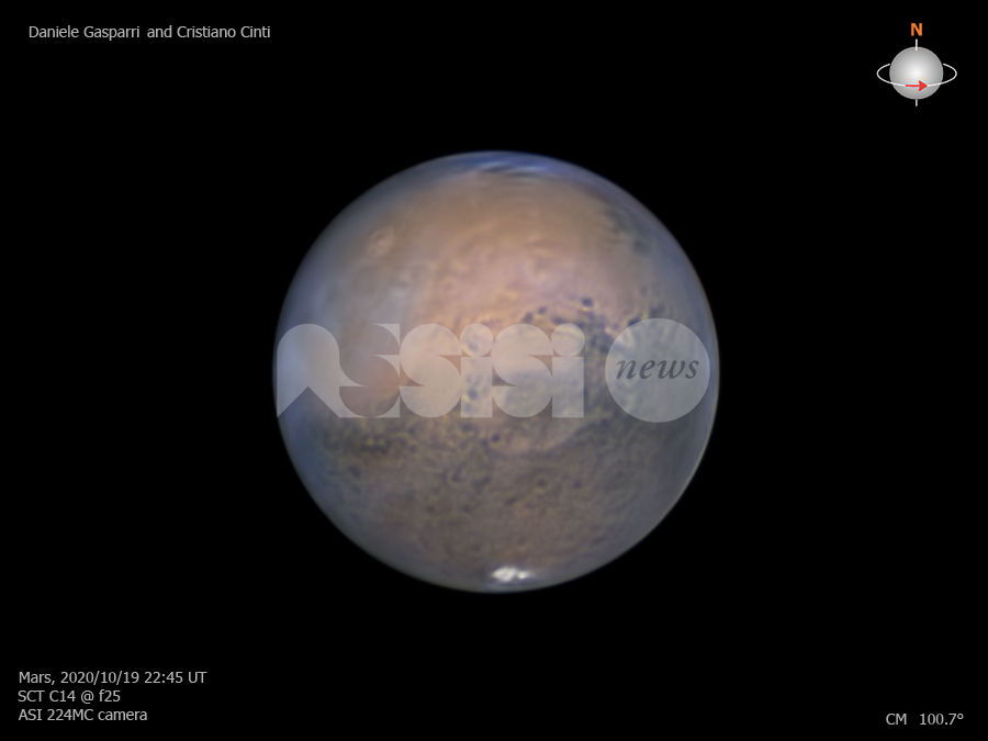 Marte, la grande opposizione del 2020 dai cieli dell'Umbria (foto)