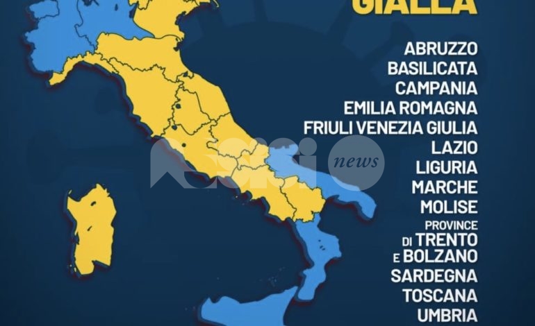 Zona gialla, le regole in Umbria per spostamenti e attività dopo il dpcm 3 novembre 2020