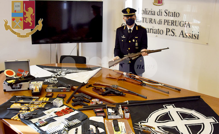 Armi ed effigi fasciste e naziste, 36enne assisano denunciato dalla Polizia