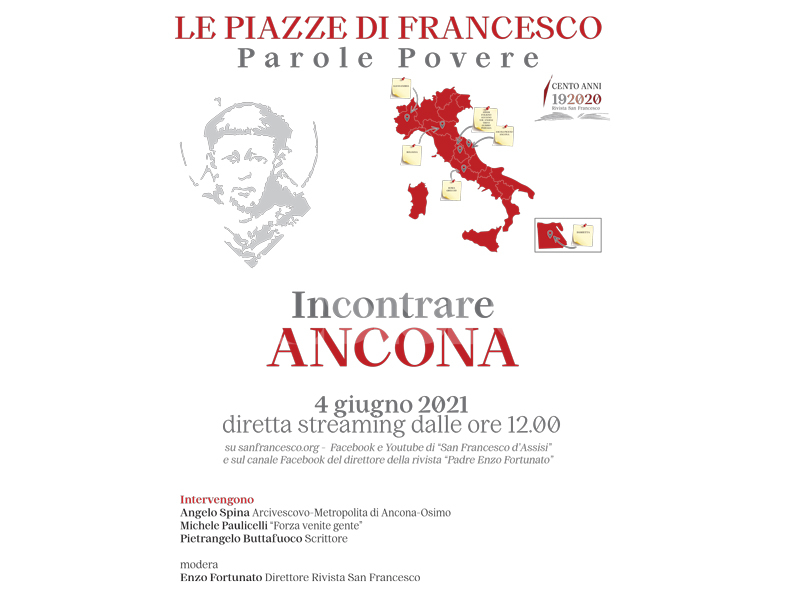 Le piazze di Francesco in diretta da Ancona venerdì 4 giugno 2021