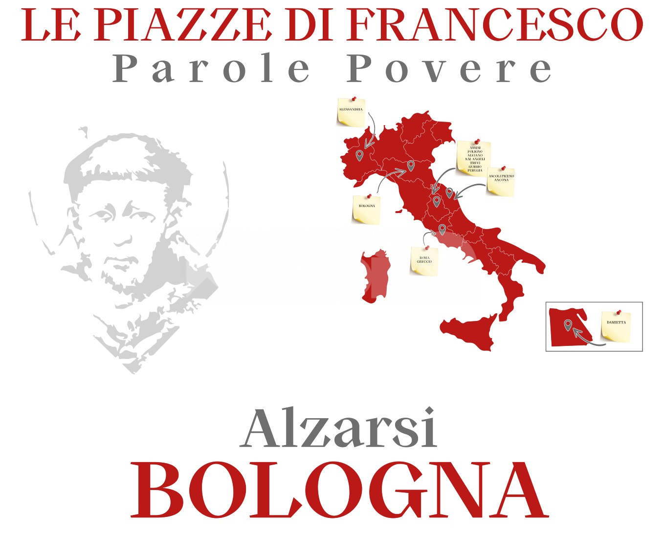 Piazze di Francesco, oggi pomeriggio appuntamento a Bologna