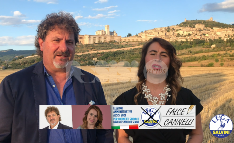 Roberto Falce e Vanessa Cannelli (Lega Assisi) per Marco Cosimetti sindaco – video