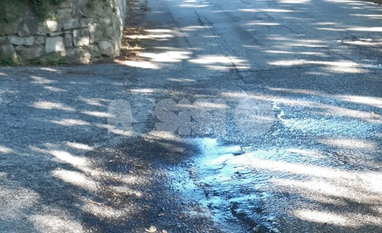 Perdita d’acqua a Capodacqua, i residenti: “Manca la cura” (foto)